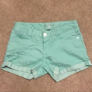 Express teal shorts